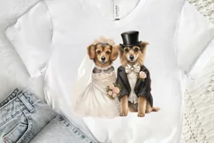 Dog Bride and Dog Groom PNG Clipart Product Image 3