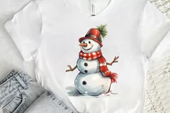 Cute Christmas Watercolor PNG Clipart Product Image 3