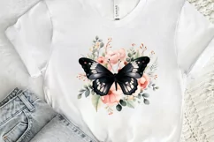 Floral Black Butterfly PNG Clipart Product Image 3