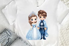 Cute Snow Princess and Prince PNG Clipart Product Image 3