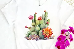 Cactus House Watercolor Sublimation PNG Clipart Product Image 3