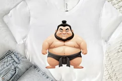 Funny Japanese Sumo Wrestler PNG Clipart Product Image 3