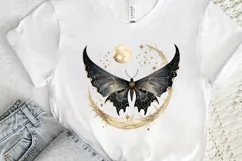 Fairy Night Moth and Moon PNG Clipart Product Image 3