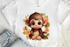 Cute Happy Baby Animal Sublimation PNG Clipart Product Image 3
