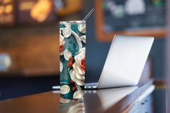 3D Floral Tumbler Wrap, 3D Roses Floral 20oz Skinny Tumbler Product Image 4