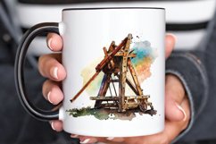 Watercolor Catapult PNG Clipart Product Image 3