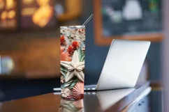 3D Starfish and Seashells 20 oz Skinny Tumbler Sublimation Product Image 4