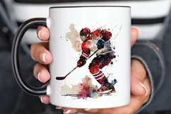 Watercolor Hockey PNG Clipart Product Image 3