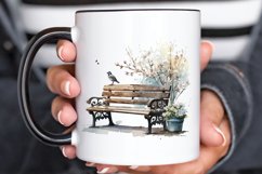 Watercolor Bench PNG Clipart Product Image 3