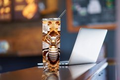 3D Bee Honeycomb 20 oz Skinny Tumbler Sublimation Design Product Image 4