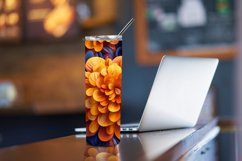 3D Marigold Flowers 20 oz Skinny Tumbler Sublimation Design Product Image 3