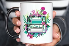 Watercolor Floral Cassettes PNG Clipart Product Image 3