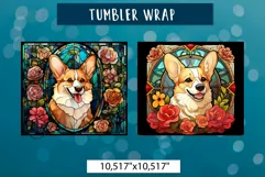 Corgi tumbler wrap | Flower dog tumbler Product Image 3