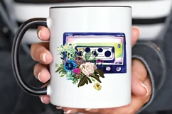 Watercolor Floral Cassettes PNG Clipart Product Image 3