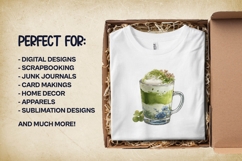 Matcha Latte Clipart Bundle 4 PNG Product Image 3