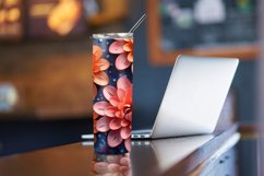 3D Colorful Rainbow Flowers 20 oz Skinny Tumbler Sublimation Product Image 4