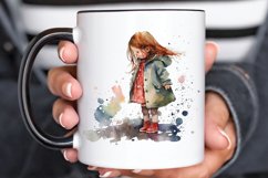 Watercolor Little Girls PNG Clipart Product Image 3