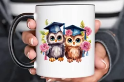 Graduation Owl Friends Sublimation PNG Clipart Product Image 3