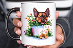 Watercolor Dog Floral PNG Clipart Product Image 3