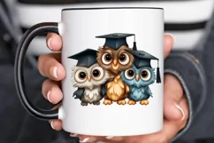 Graduation Owl Friends Sublimation PNG Clipart Product Image 3