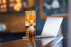 3D Bee Tumbler Sublimation Design, Tumbler Sublimation PNG Product Image 4