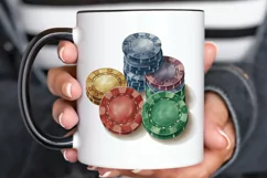 Watercolor Casino Chips PNG Clipart Product Image 3
