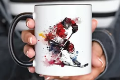 Watercolor Hockey PNG Clipart Product Image 3