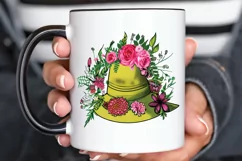 Watercolor Floral Hat Garden PNG Clipart Product Image 3
