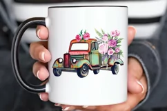 Watercolor Vintage Truck PNG Clipart Product Image 3