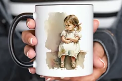 Watercolor Little Girls PNG Clipart Product Image 3