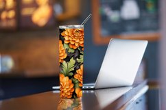 3D Marigold Flowers 20 oz Skinny Tumbler Sublimation Design Product Image 4