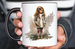 Watercolor Little Girls PNG Clipart Product Image 3