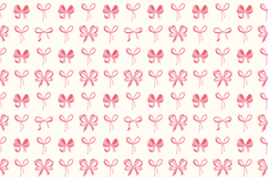 Pink Coquette bows prints |Silk bows seamless patterns Product Image 3
