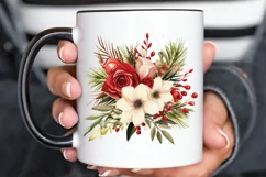 Christmas Flower Bouquet PNG Clipart Product Image 3