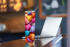 3D Seashells Beach 20oz Skinny Tumbler Sublimation Design Product Image 4