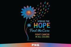 Fight Cancer In All Color Png Bundle, colorfull bundle Product Image 3