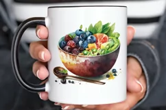 Watercolor Bowl Healthy PNG Clipart Product Image 3