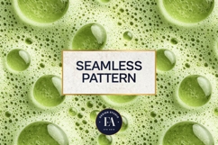 Matcha Foam Pattern, Matcha Froth Texture Digital Paper Product Image 3