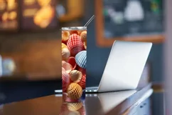 3D Seashells Beach 20oz Skinny Tumbler Sublimation Design Product Image 4