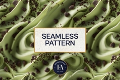 Matcha Ice Cream Pattern, Matcha Dessert Digital Paper Product Image 3