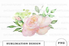 Watercolor Flowers Bouquet png Product Image 1