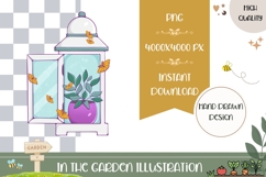 Hand Drawn Lamp Illustration, Garden Lamp Sublimation Product Image 1