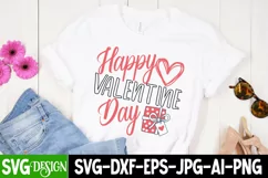 Happy Valentine Day SVG Cut File,Valentine's Day SVG Product Image 2