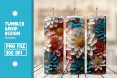 3d flower tumbler wrap sublimation Product Image 1