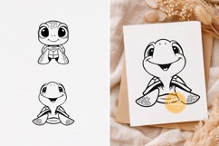 Sea Turtle svg, Baby Turtle Clipart, Cute Sea Turtle svg Product Image 1