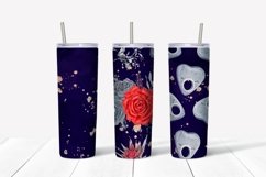 Halloween sublimation design. Skinny tumbler wrap design. Product Image 4