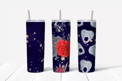 Halloween sublimation design. Skinny tumbler wrap design. Product Image 4