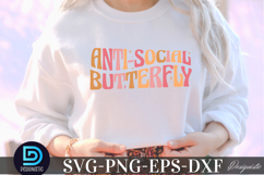 Anti social Butterfly SVG, Inspirational SVG Product Image 2