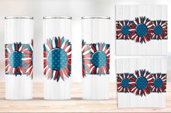 American Sunflower Tumbler design. Sublimation PNG, 20 oz. Product Image 4