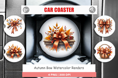 Autumn Bow Car Coaster Product Image 1